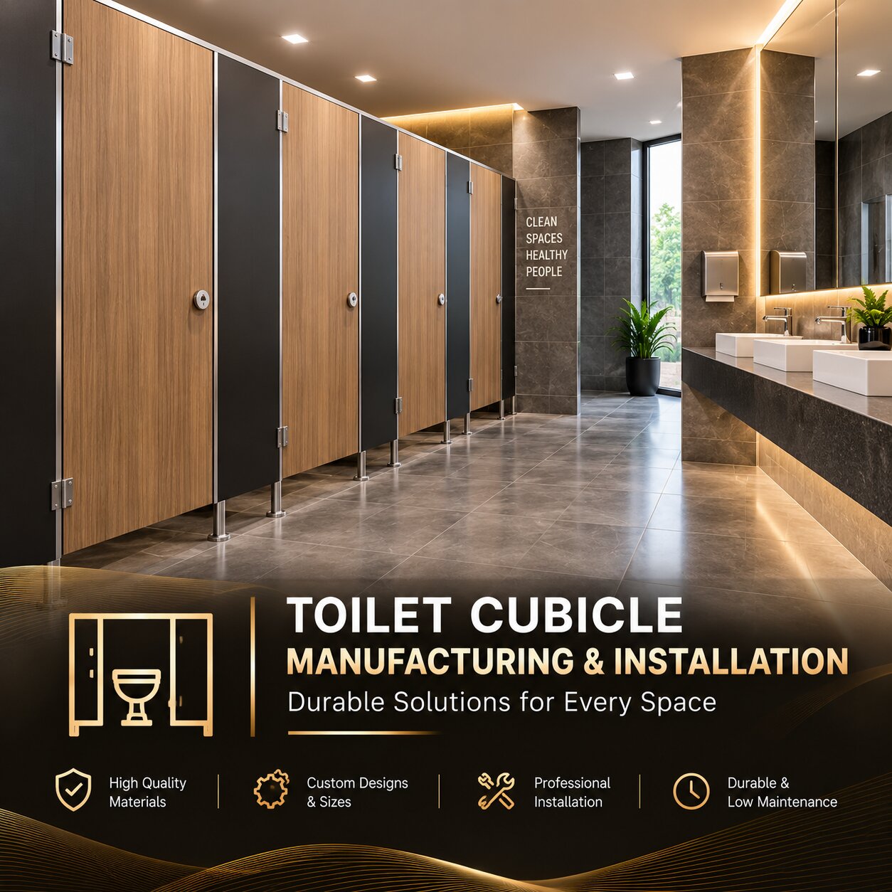 Toilet Cubicle Manufacturing and Installation